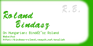 roland bindasz business card